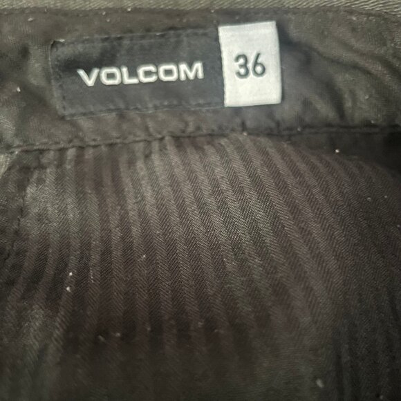 Volcom Vmonty Chino Shorts Mens Size 36 Gray Pockets Casual Beach Vacation - Picture 4 of 7